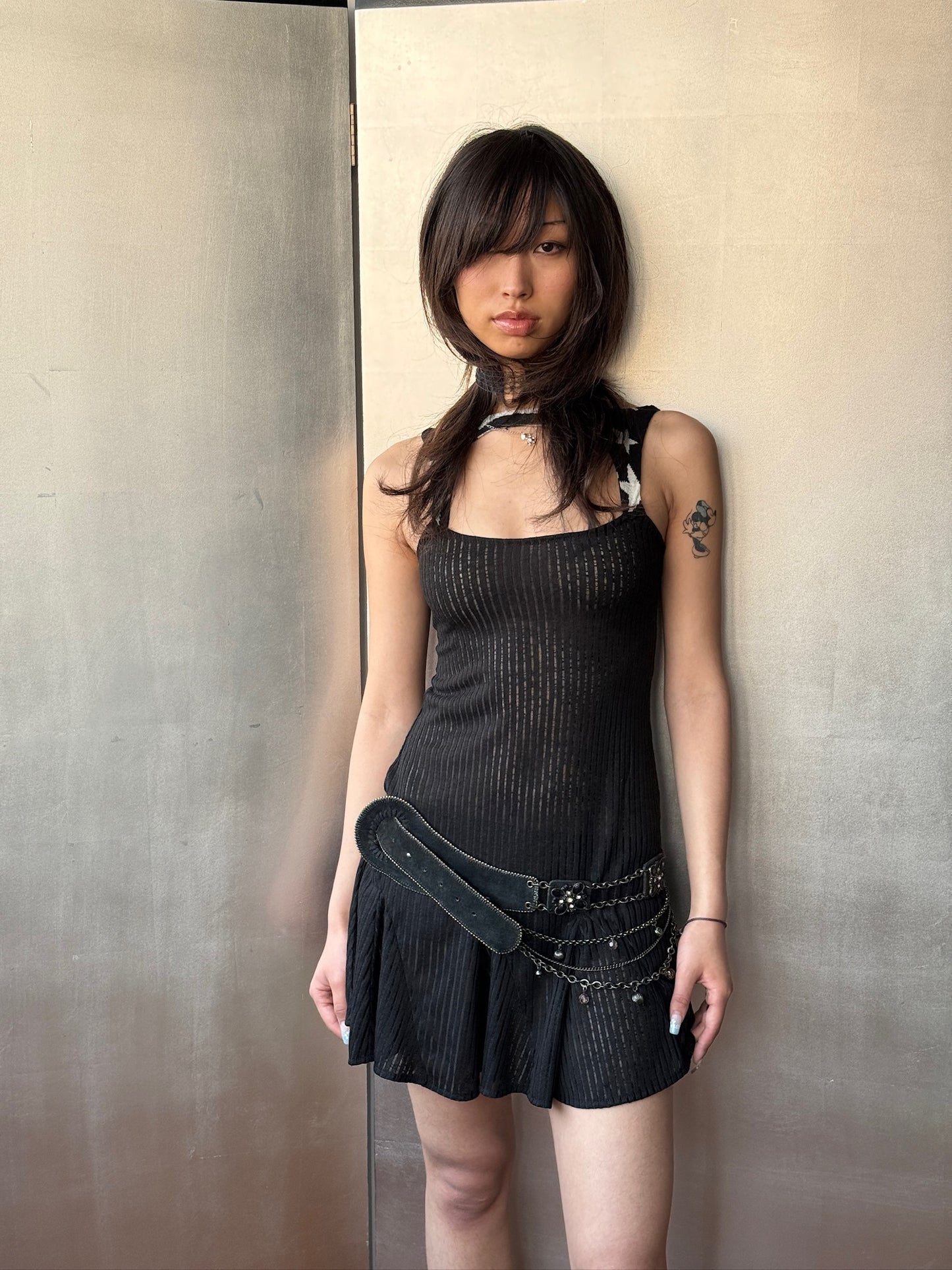 Black Stars Striped Dress