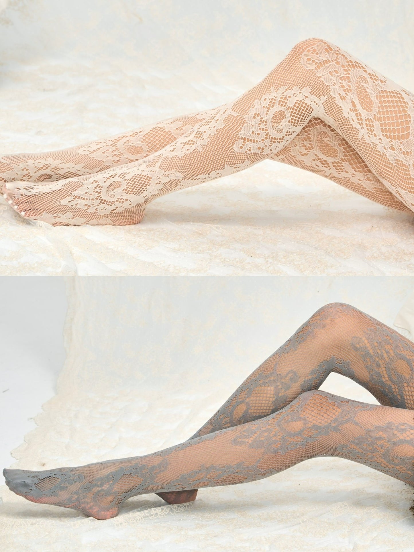 Two-color jacquard lace stockings pantyhose