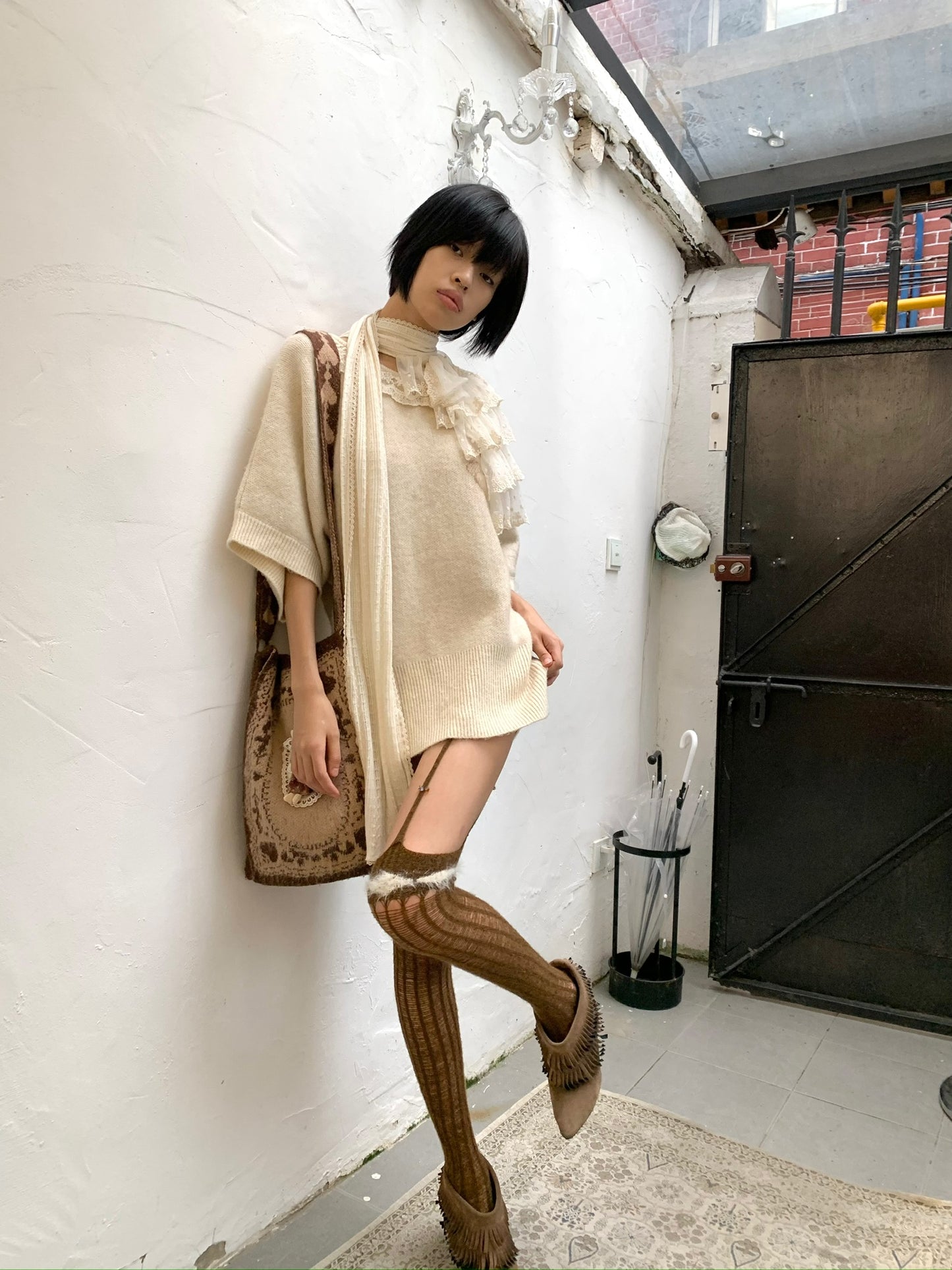 Cute little bear thick cozy sweater dress