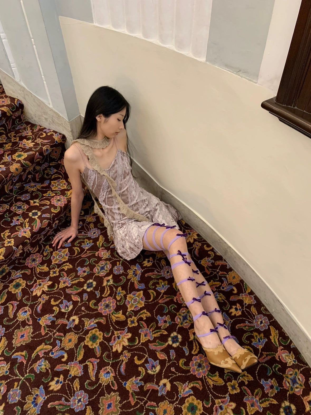 Sweet cute sexy bow exclusive mesh leggings pantyhose
