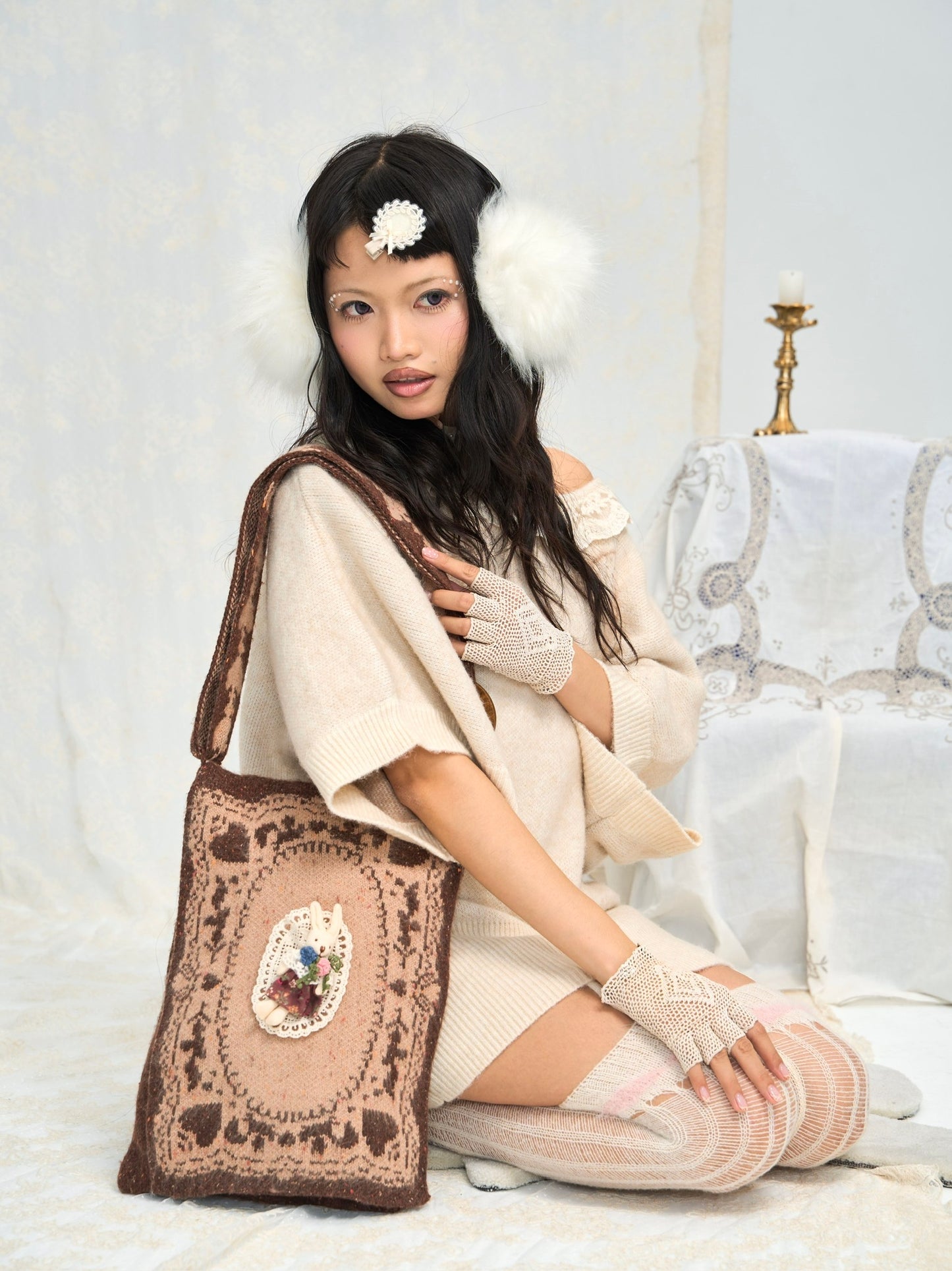 Cute little bear thick cozy sweater dress