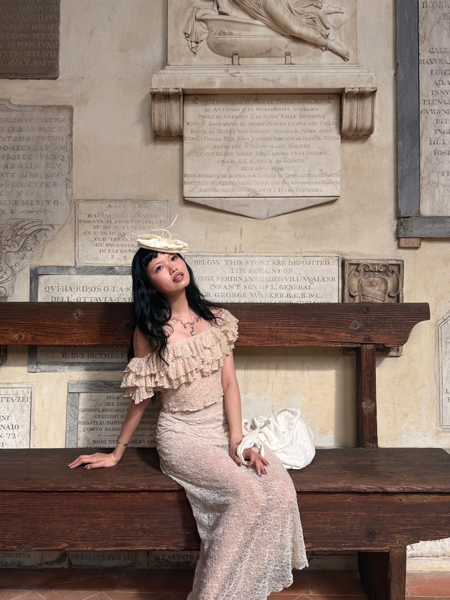 lace ruffled off-shoulder top + skirt set. Can be purchased separately