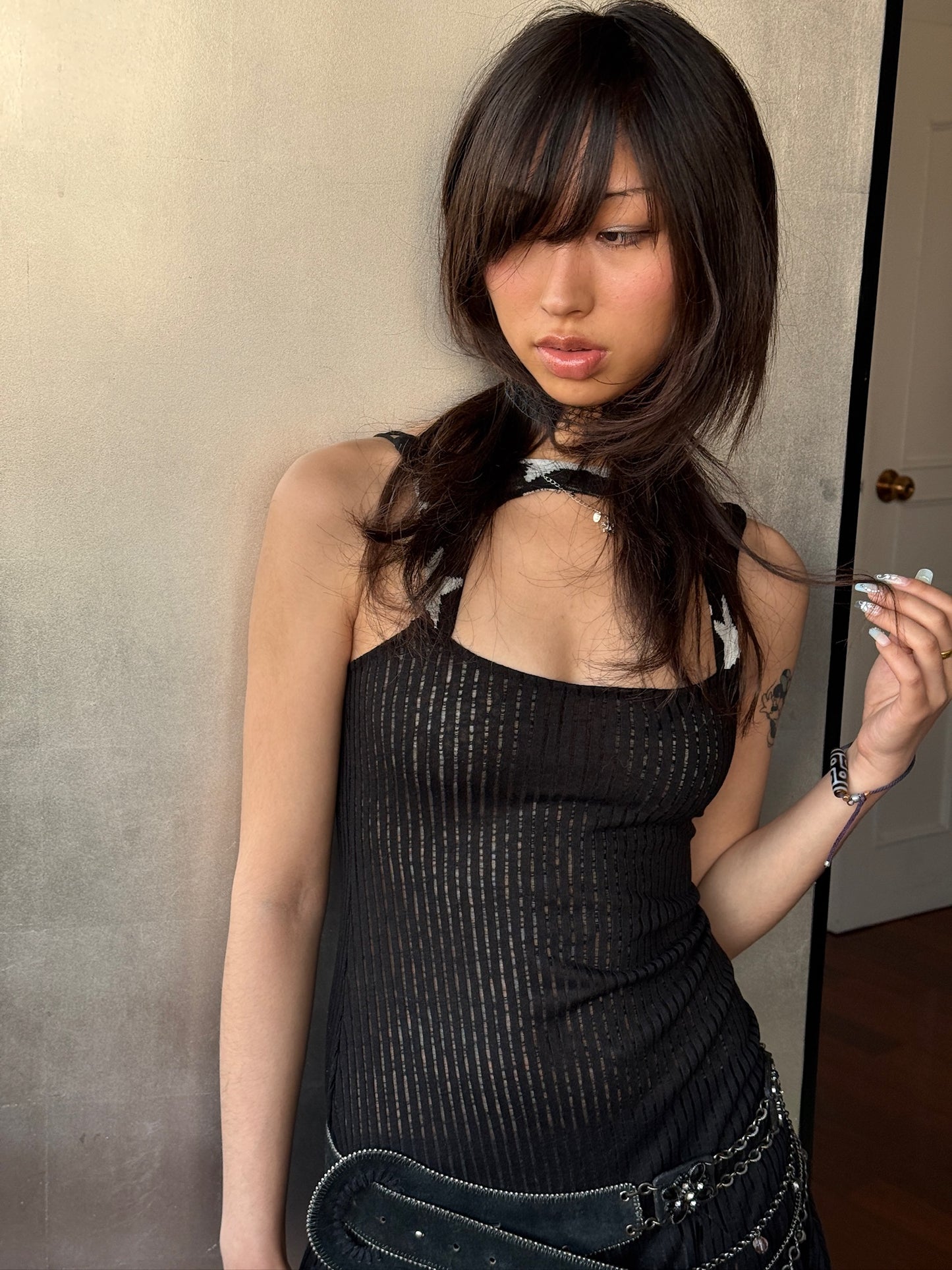 Black Stars Striped Dress