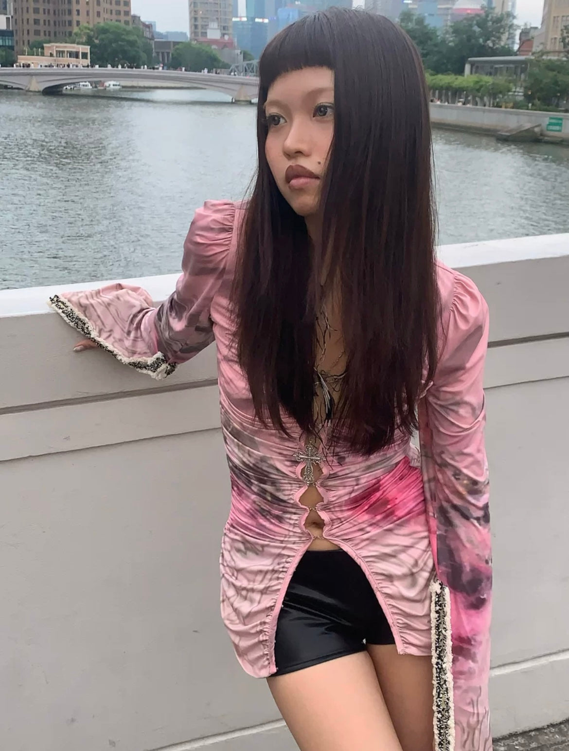 Printed sun protection fabric top + skirt ( can be purchased separately