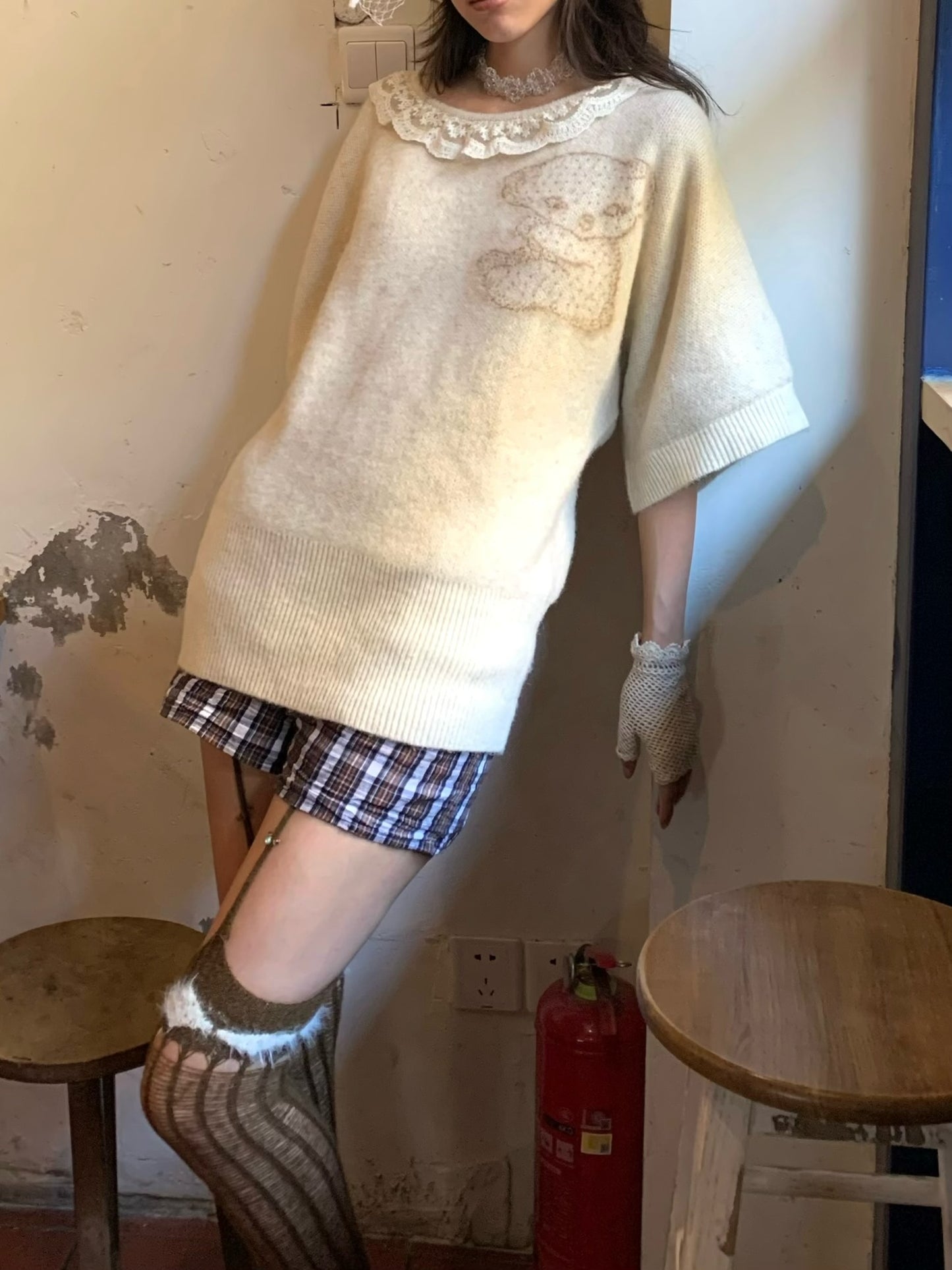 Cute little bear thick cozy sweater dress