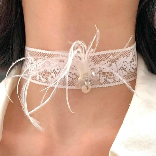 Lace versatile choker - Original design, lace ribbon necklace