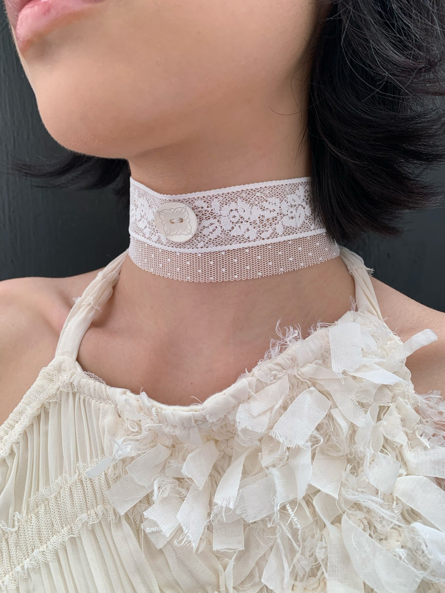 Lace versatile choker - Original design, lace ribbon necklace