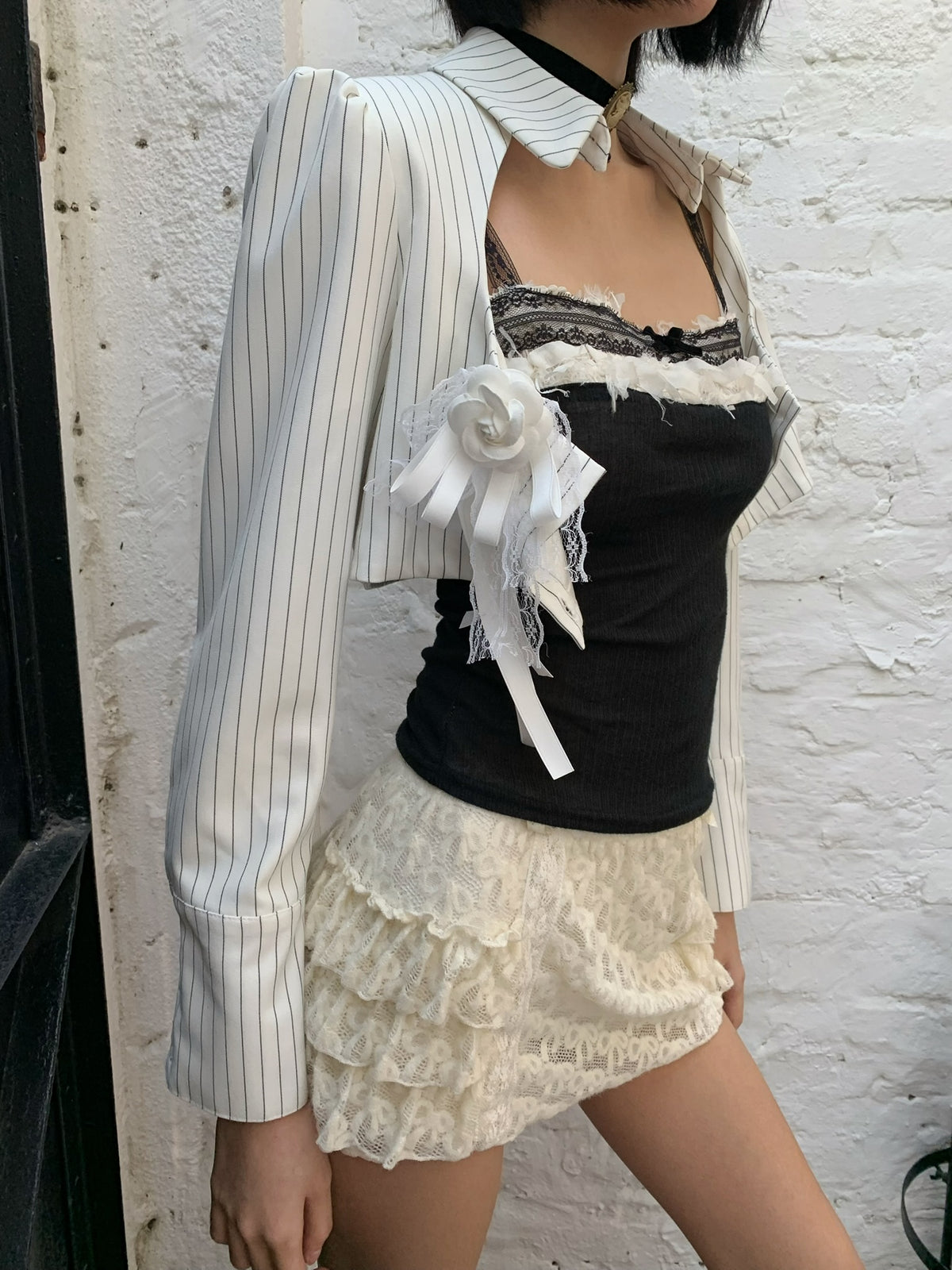 Original sexy and stretchy knitted halter top with adjustable shoulder straps