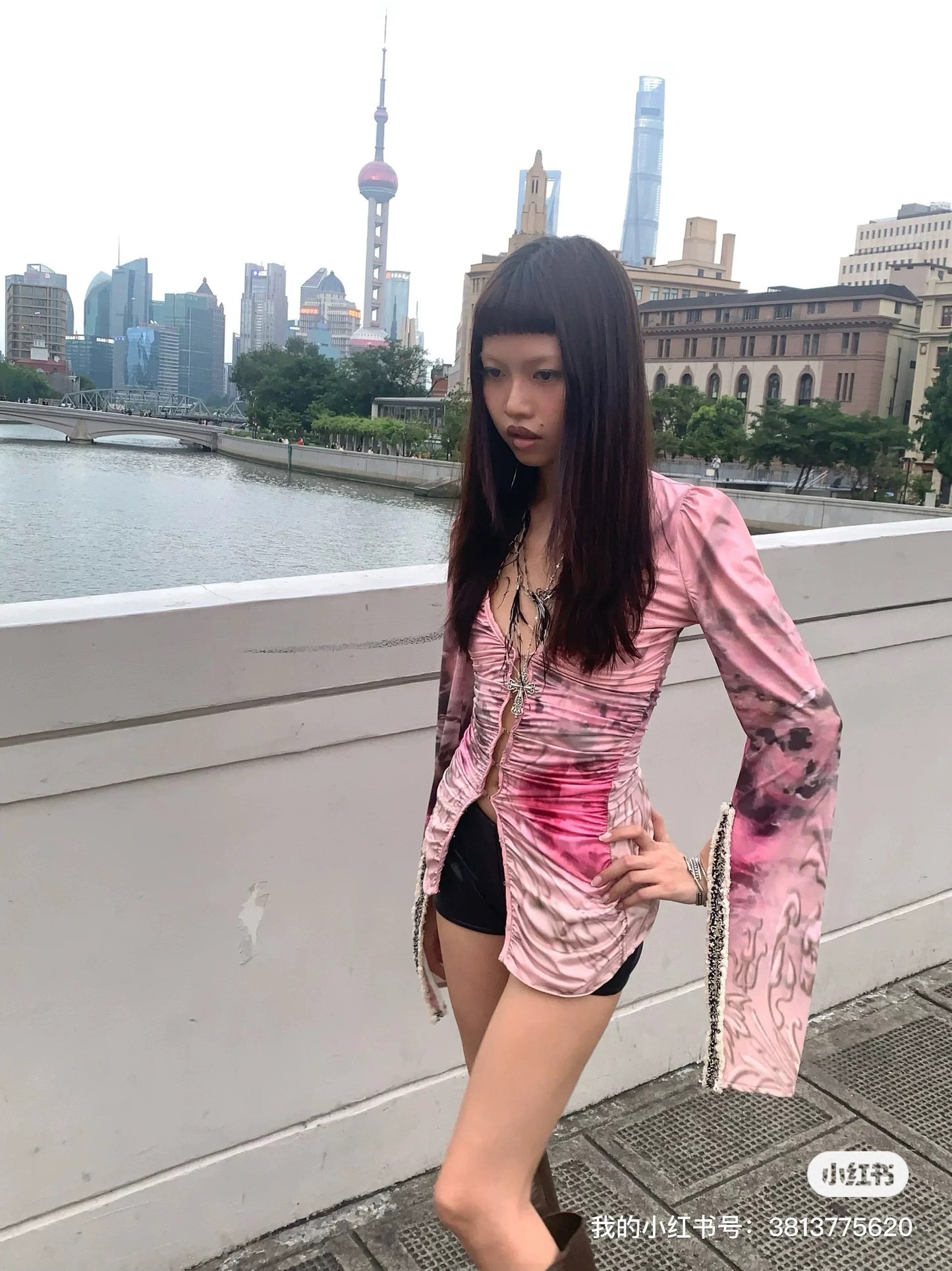 Printed sun protection fabric top + skirt ( can be purchased separately