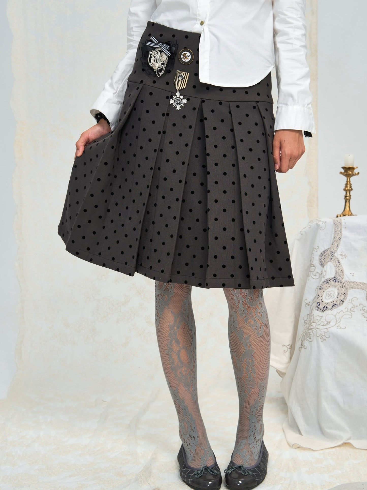 Two-color jacquard lace stockings pantyhose