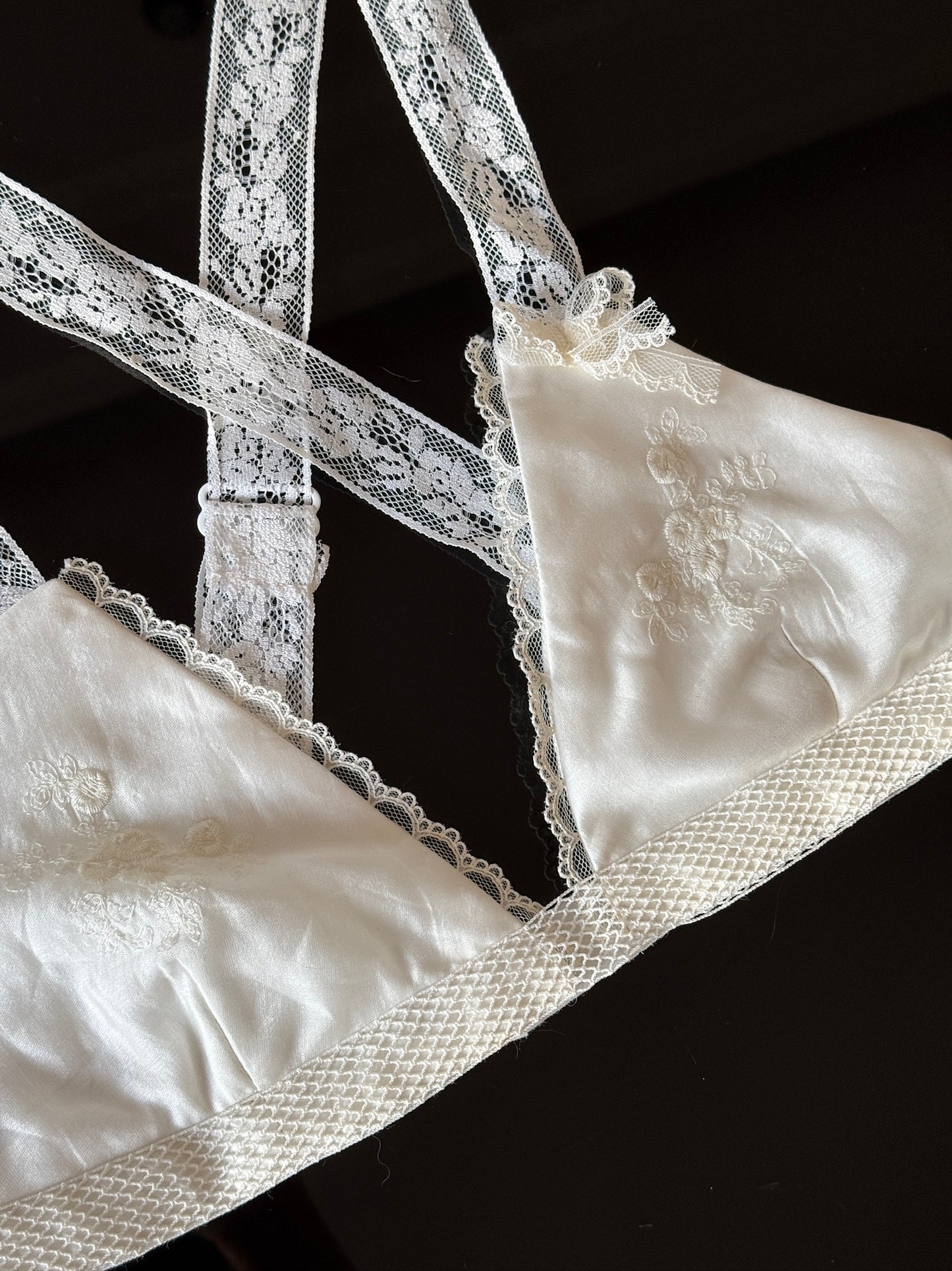 White Cross bra lace Strap lingerie