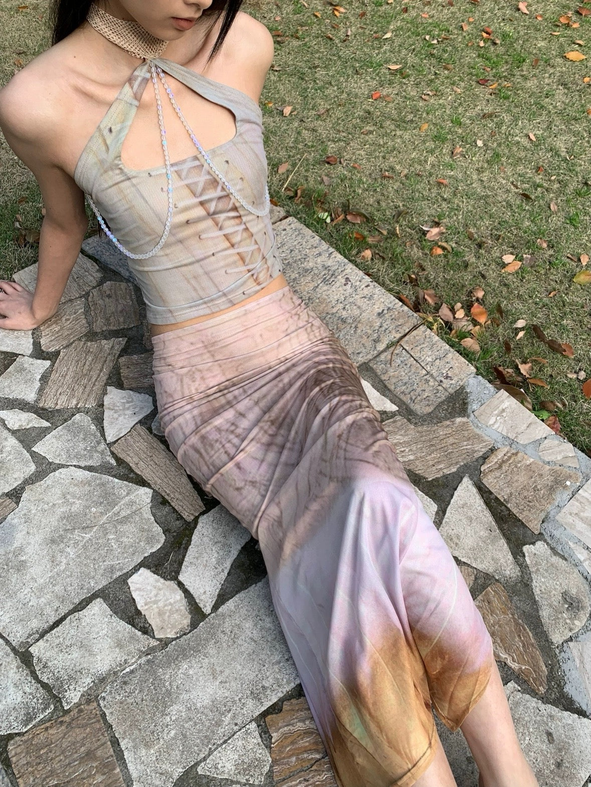 Original designed Print top + skirt set (can be purchased separately)