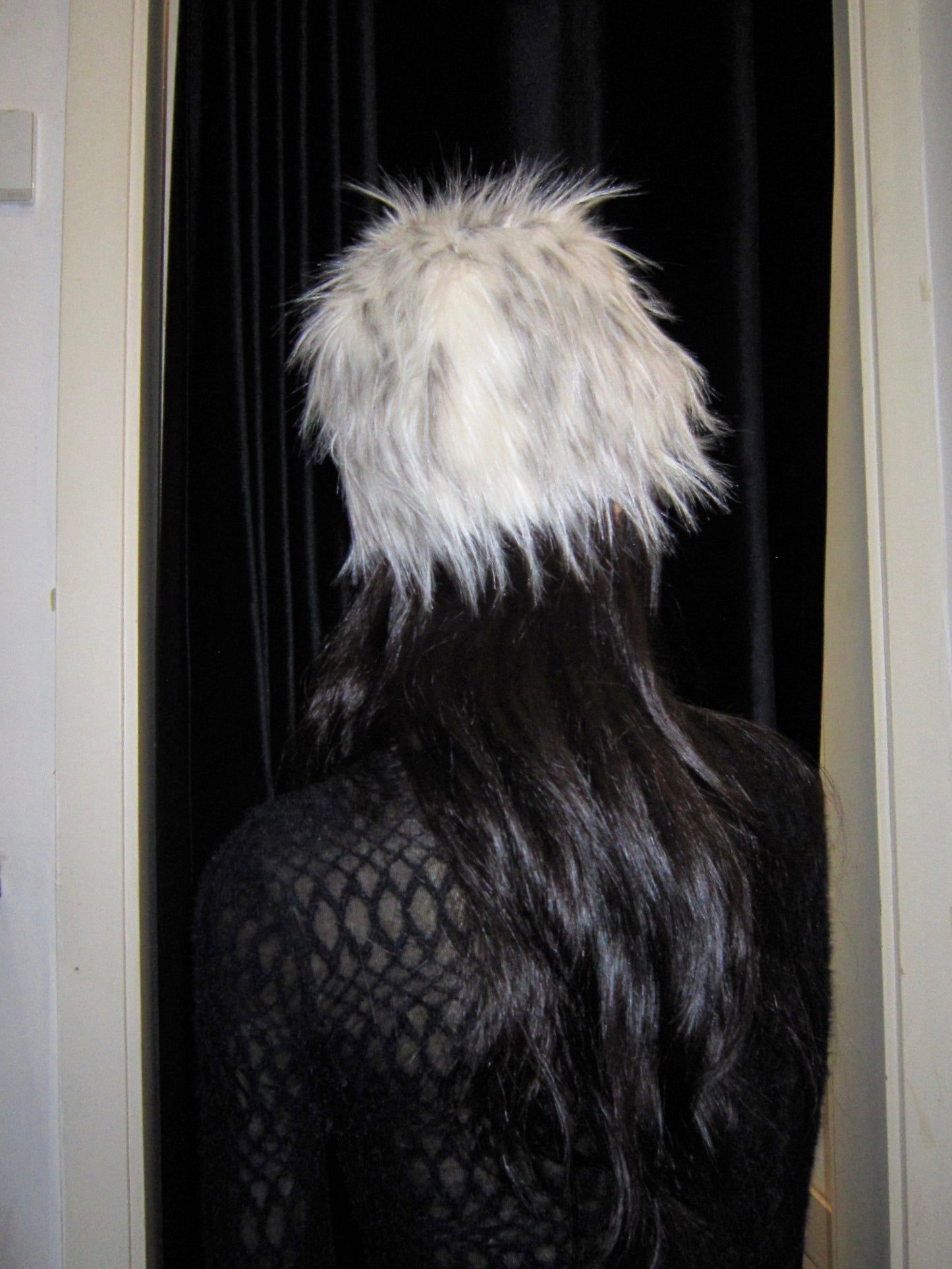 Furry light khaki warm autumn/winter knight hat