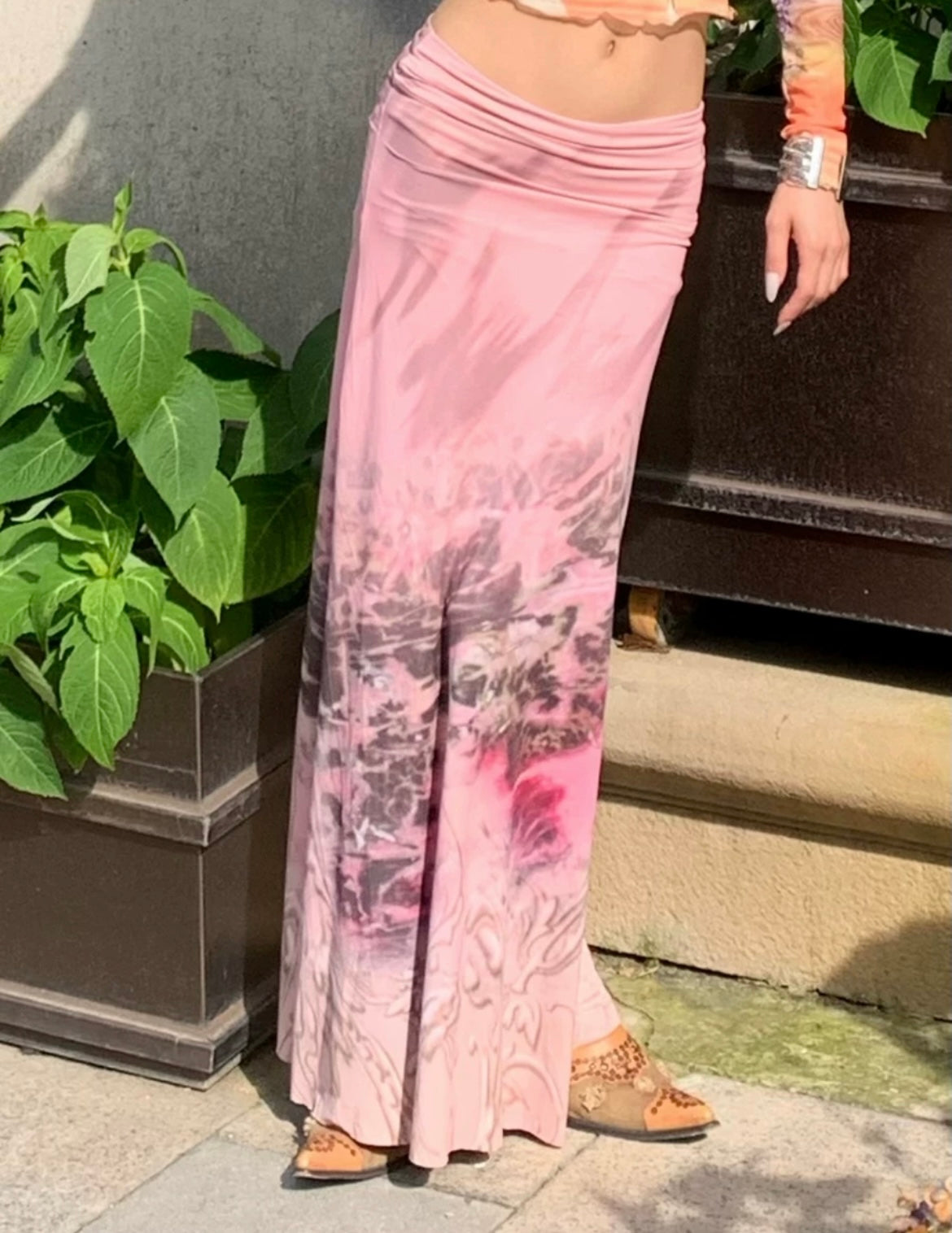 Printed sun protection fabric top + skirt ( can be purchased separately