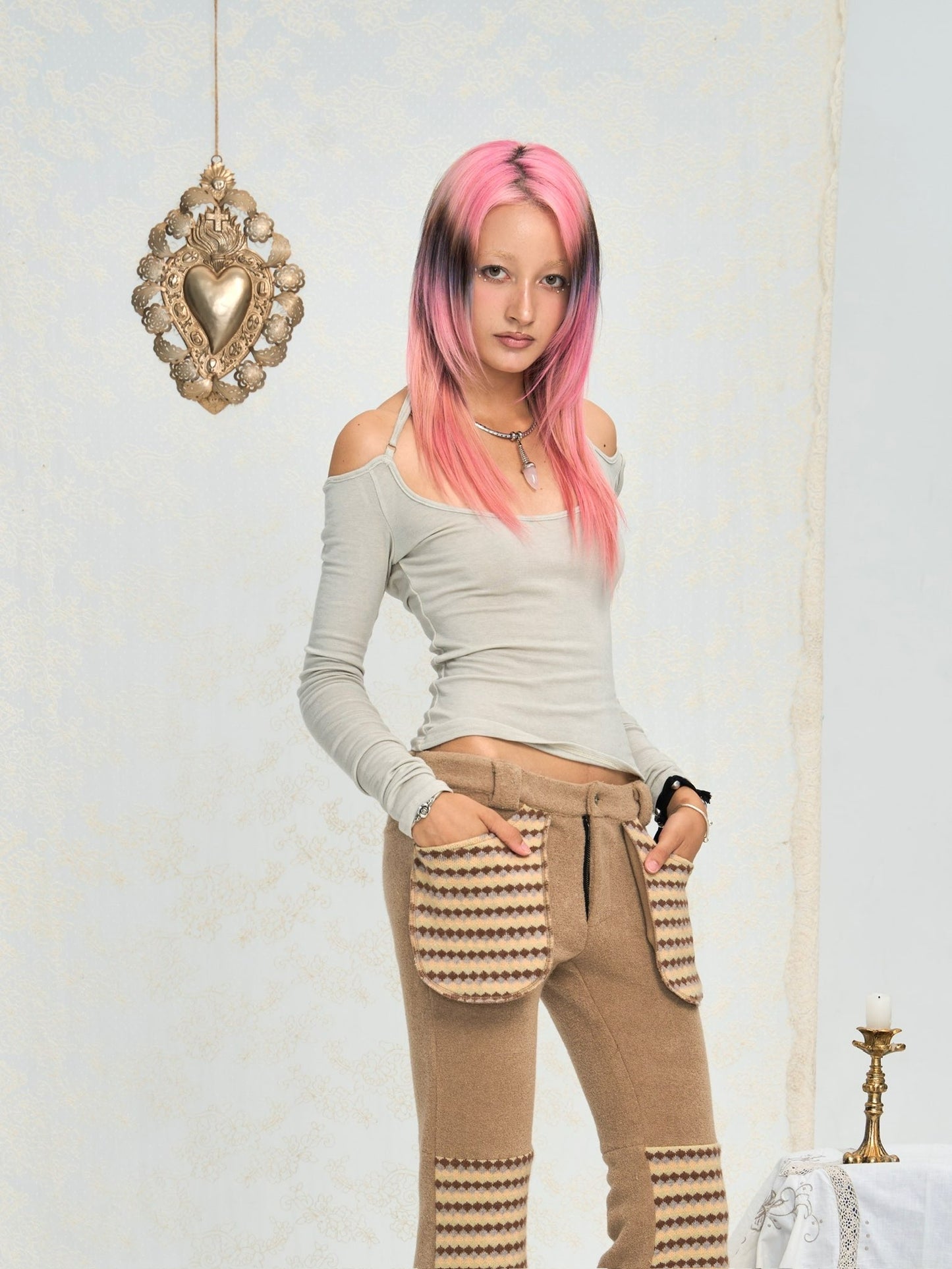 The most comfortable autumn-winter pants!! Two-color stretchy multi-color low-rise flared pants