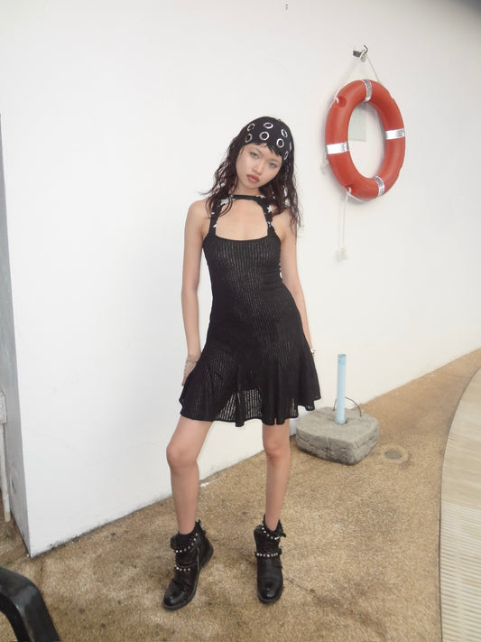 Black Stars Striped Dress