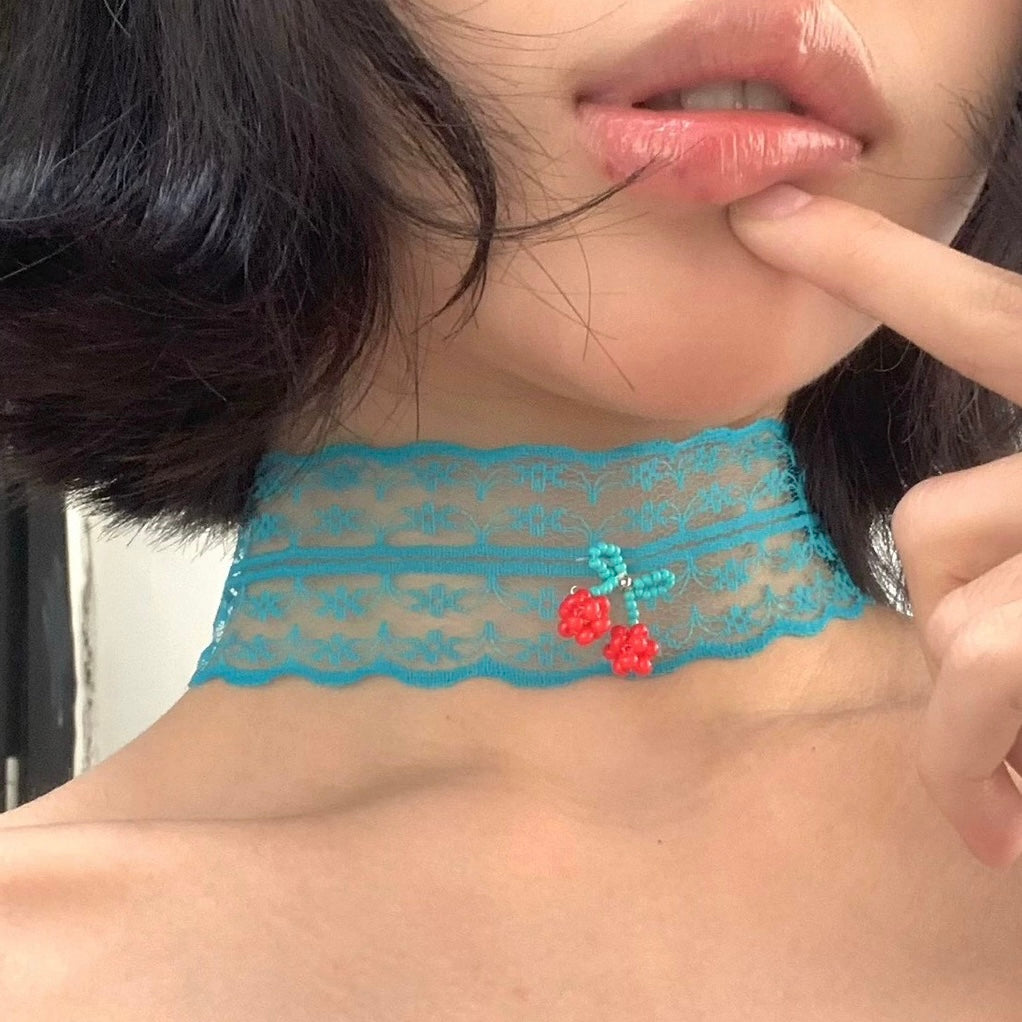 Lace versatile choker - Original design, lace ribbon necklace