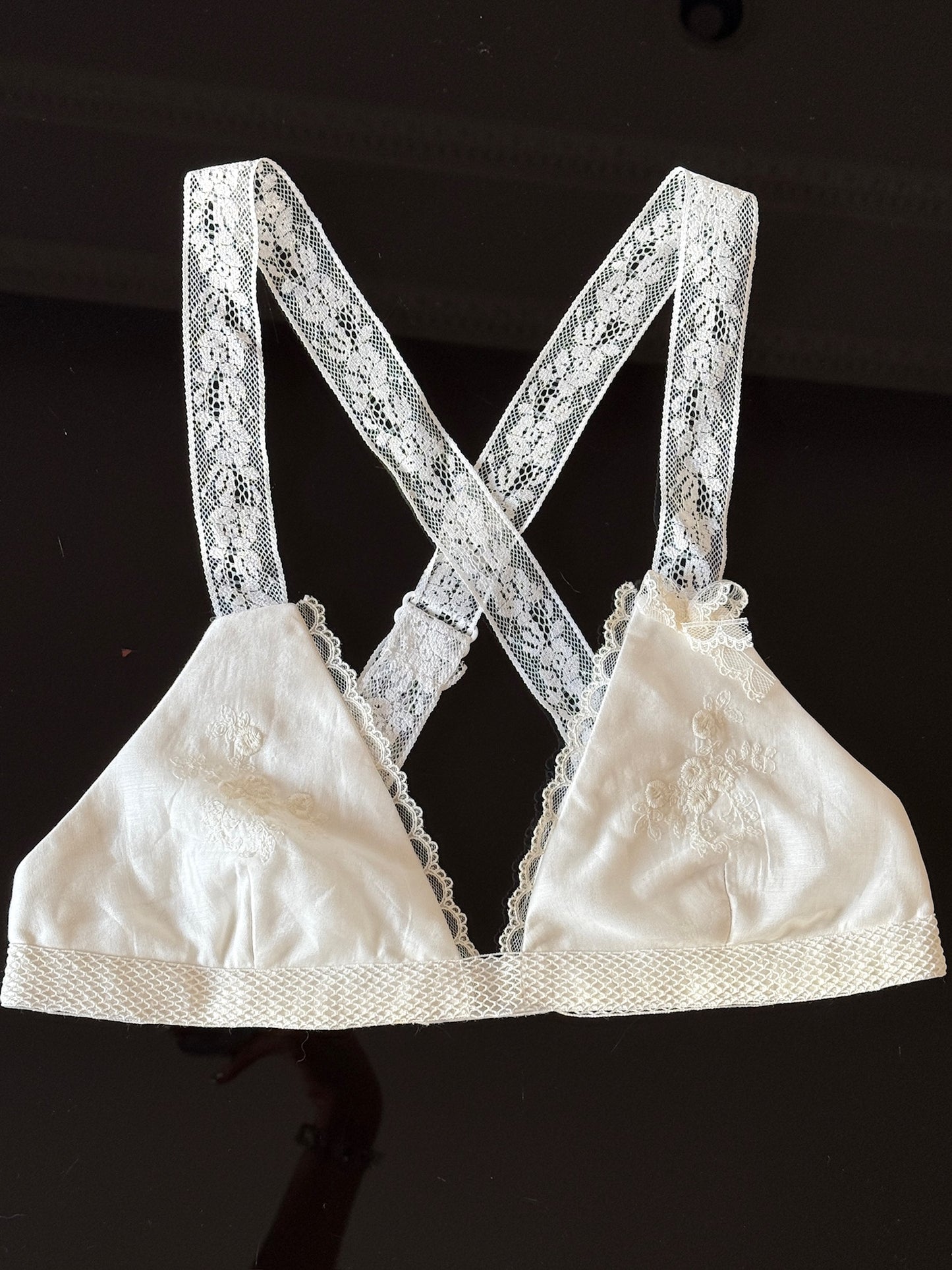White Cross bra lace Strap lingerie