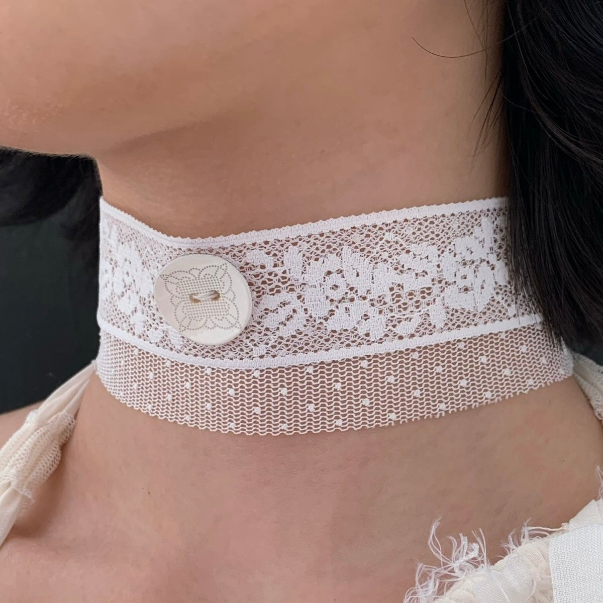Lace versatile choker - Original design, lace ribbon necklace