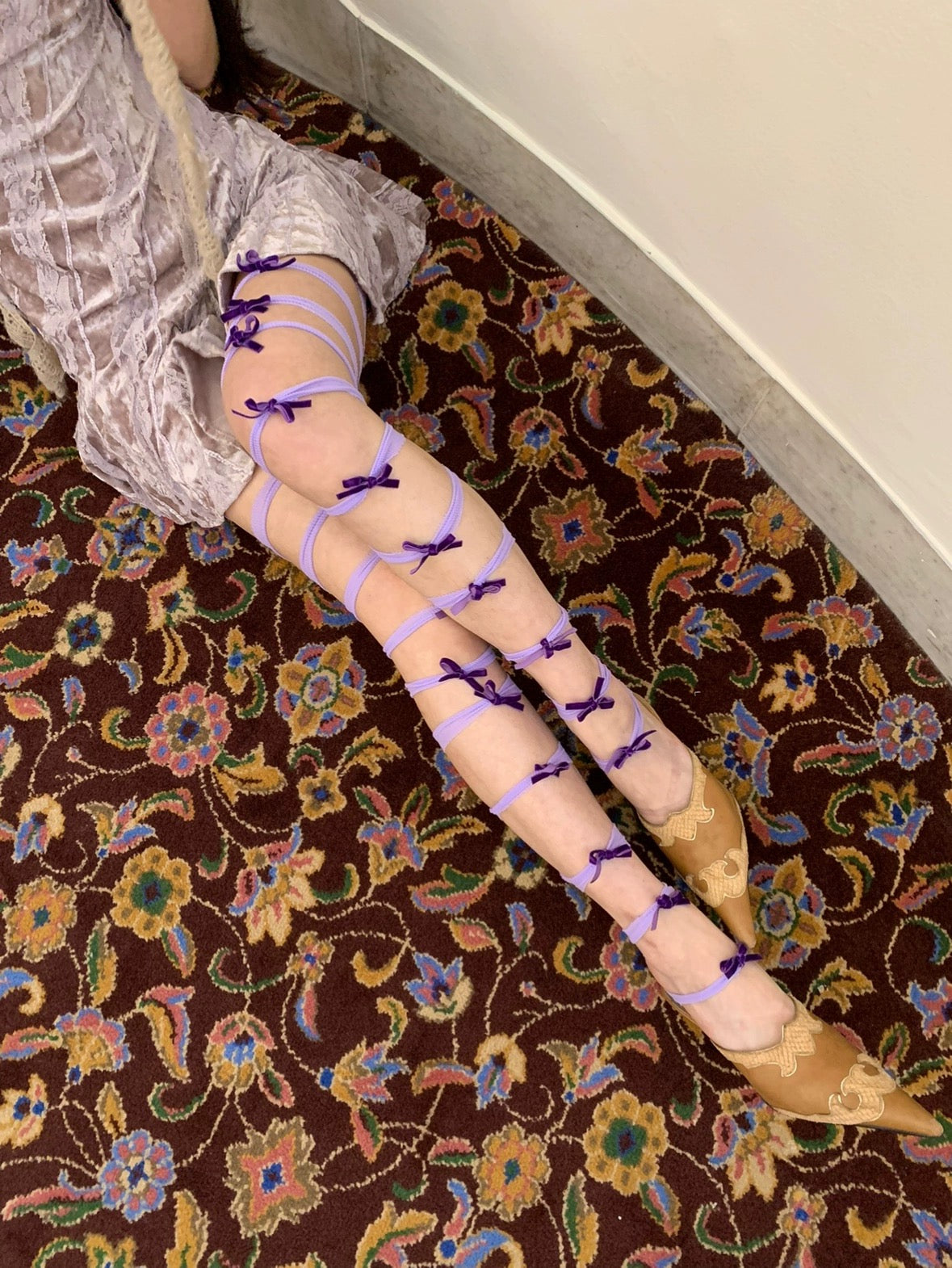 Sweet cute sexy bow exclusive mesh leggings pantyhose