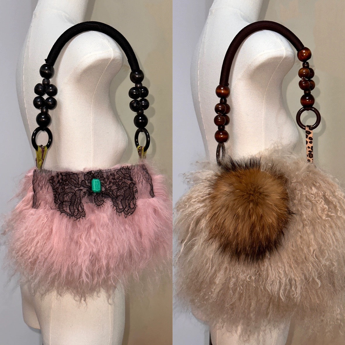 Super cute and puffy furry bags