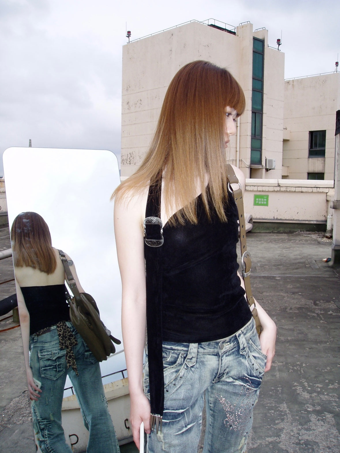 Asymmetrical Black Velvet Top
